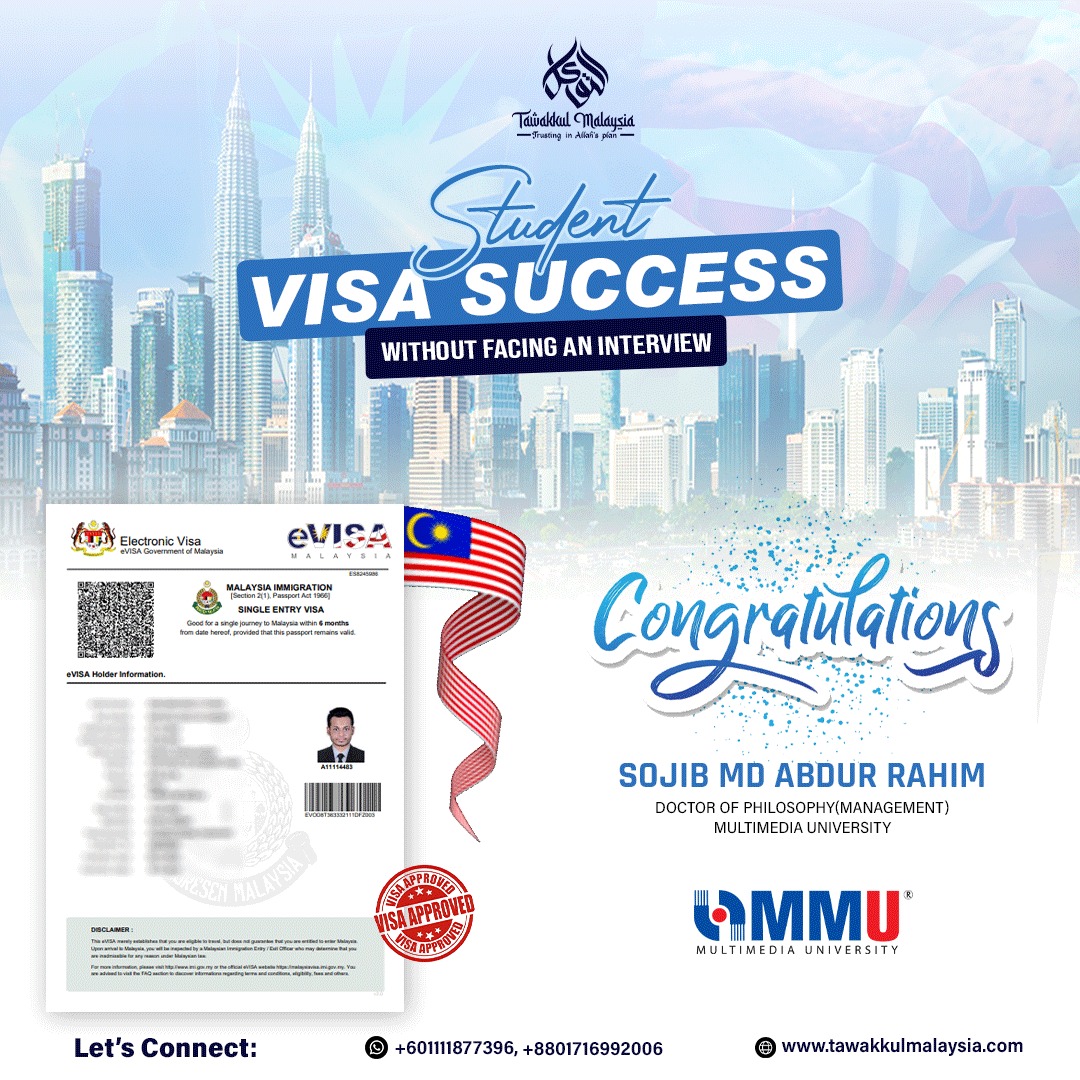 🔥 Visa Approved in a Flash – Zero Stress Guaranteed! MMU Malaysia Visa Done – No Interview, No Delays! 🎉✈️
